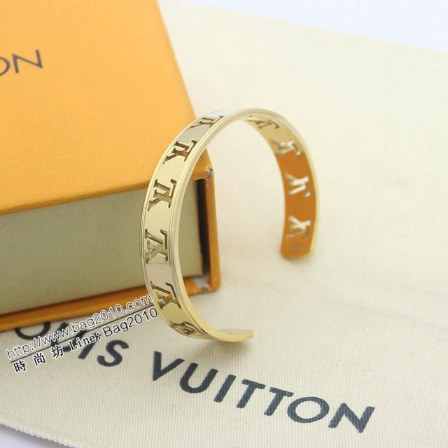 Louis Vuitton新款飾品 路易威登字母鏤空手鐲 LV簡約開口手環  zglv2094